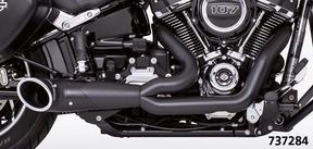 2 1 Turnout St18 Up Blk/Blk 2-1 Full Exhaust System Freedom Performance Exhaust