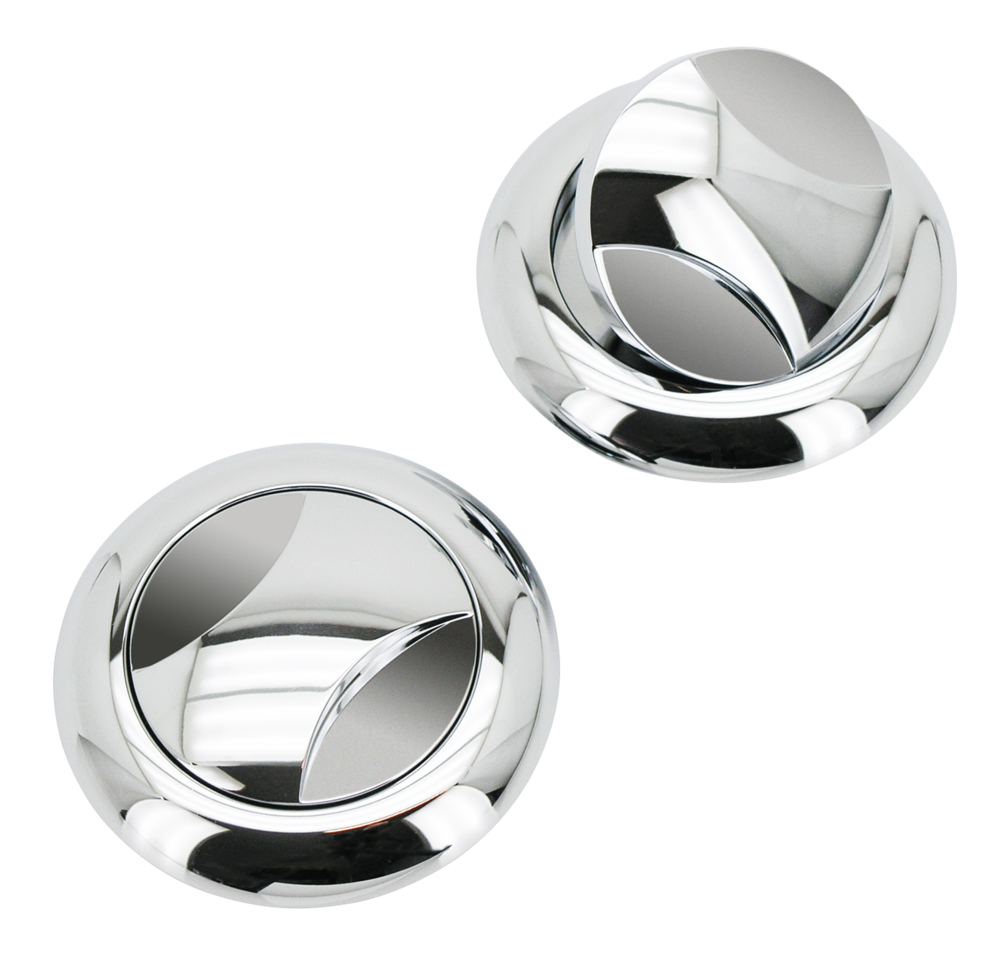 Gzp Chrome Viper Gascap R/H Vented Flush Mount & Aero Gas Cap Zodiac