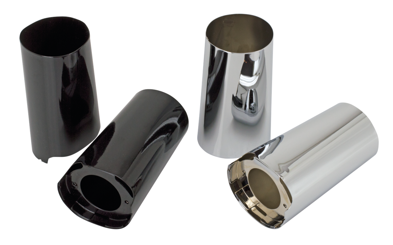 Gzp Chrome Slider Covers Flh/T14 Up Fork Slider Cover Zodiac Default Title