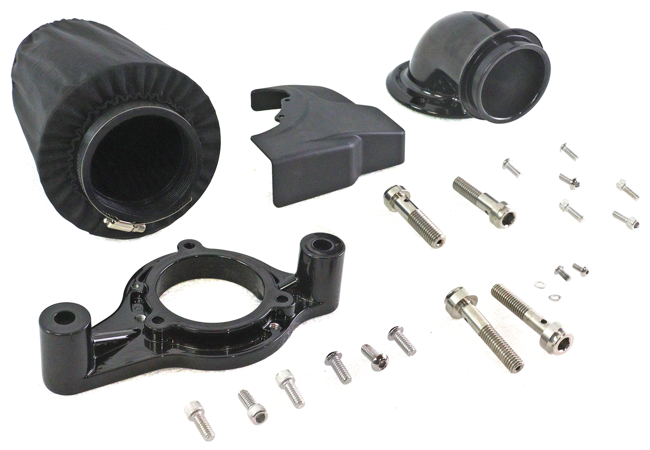 Heavy Breather Air Cleaner Blk Me17 Up Air Cleaner V Twin Mfg