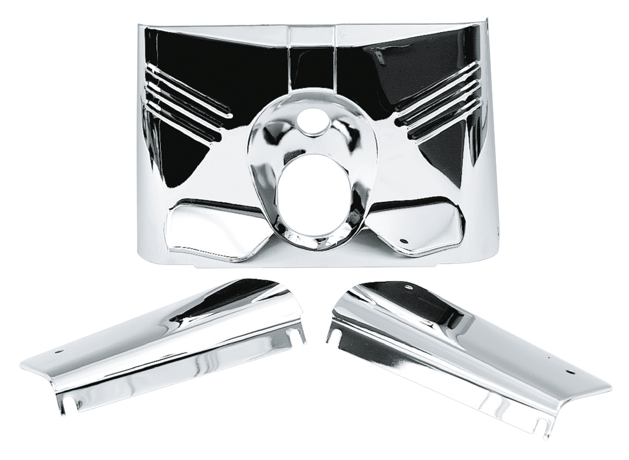 Gzp Chrome Headlight Tins Flst Upper Fork Cover Zodiac