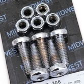 Chrome Disc Screws & Nuts 3/8 16x1.25" T Hardware & Fastener Midwest Acorn Nut Company Default Title