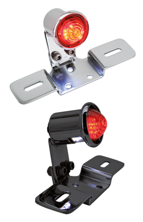 Gzp Classic Chrome 1.75" Led Taillight E Tail & Brake Light Zodiac