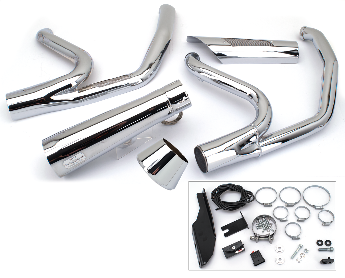 Mcj 2 1 Shorty Flh/T14 16 Chrome 2-1 Full Exhaust System Mcj Default Title