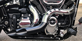 Blow Blk Pipes Chr Shields Me17 Up Full Exhaust System Blow Performance Exhausts