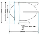 Gzp 3 Winged Bullet Light Red Single Fil Turn Signals & Multi Function Lights Zodiac Default Title