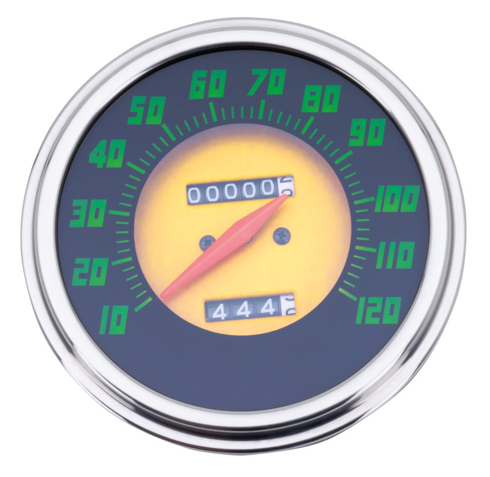 Replica Black Gold Speedo 2:1 Fl41 61 Speedometer V Twin Mfg Default Title
