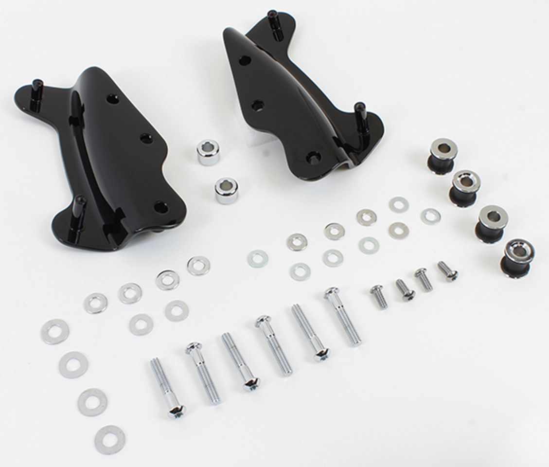 Black 4 Point Docking Kit Flh/T09 13 Sissy Bar Docking Hardware V Twin Mfg Default Title