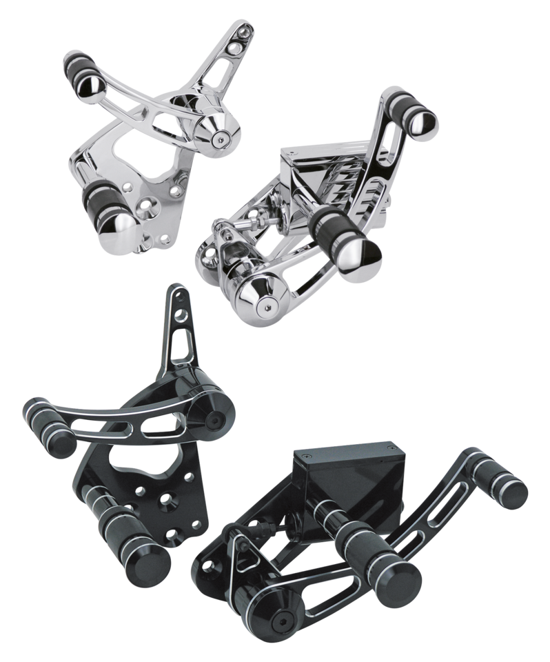 Gzp Chrome Billet Forw Contr Fl/Fx/Fx Forward Control Kit Zodiac