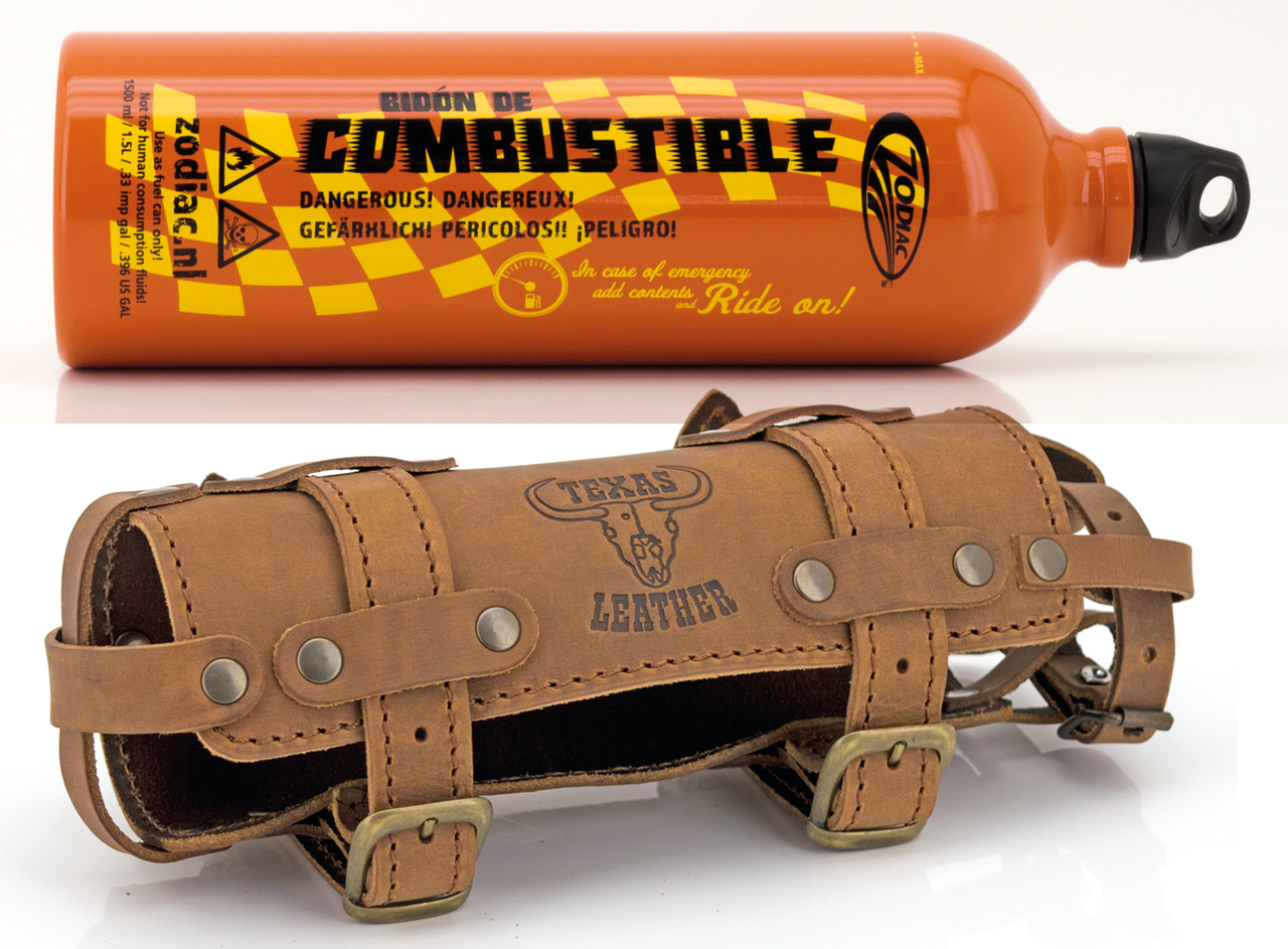 Ranger Holder With Aluminum Fuel Bottle Bottle & Canister Holder Texas Leather Default Title