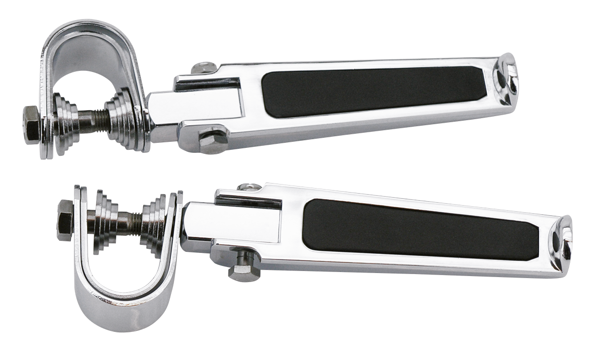 Gzp Chrome Clamp On Folding Footpegs, Pa Passenger Foot Peg Zodiac Default Title
