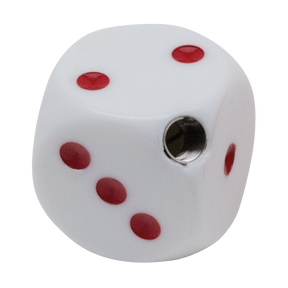 Dice Shifter Knob White W/ Red Dots Hand Shifter V Twin Mfg