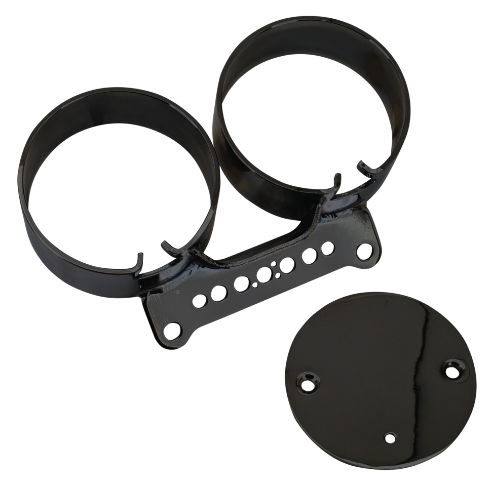 Gzp Blk Dual Gauge Mnt Brckt Xl/Fxr95 05 Speedo Mount Zodiac