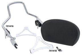 Det. Sissy Bar Shorty Chrome Flt09 Up Detachable Sissy Bar V Twin Mfg Default Title