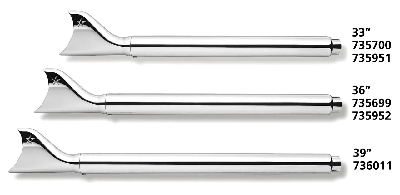 2.125" Sharktail Slip On 32" Black Flh/T Slip-On & Muffler Freedom Performance Exhaust Default Title