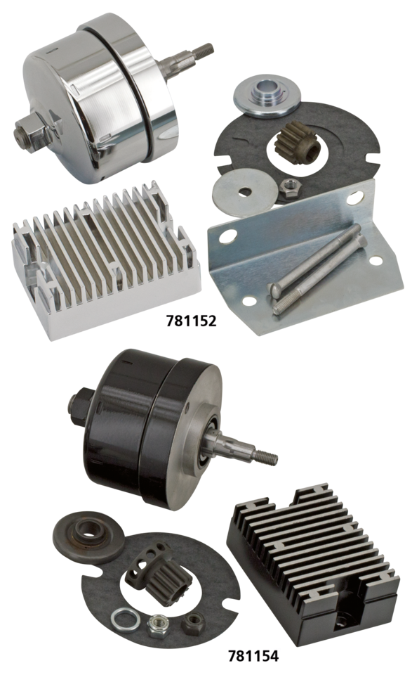 Alternator Conversion Kit Bt41 69 Chrome Generator Parts V Twin Mfg