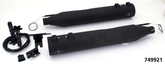 Mcj 100 Striped End Cap Flh/T95 16 Black Exhaust End Cap Mcj Default Title