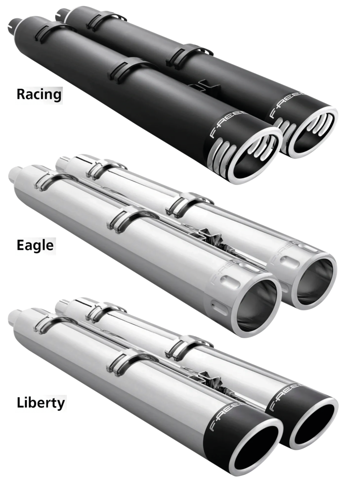 Freedom Racing S/O Blk/Blk Roadm/Chiefta Slip-On & Muffler Freedom Performance Exhaust Default Title