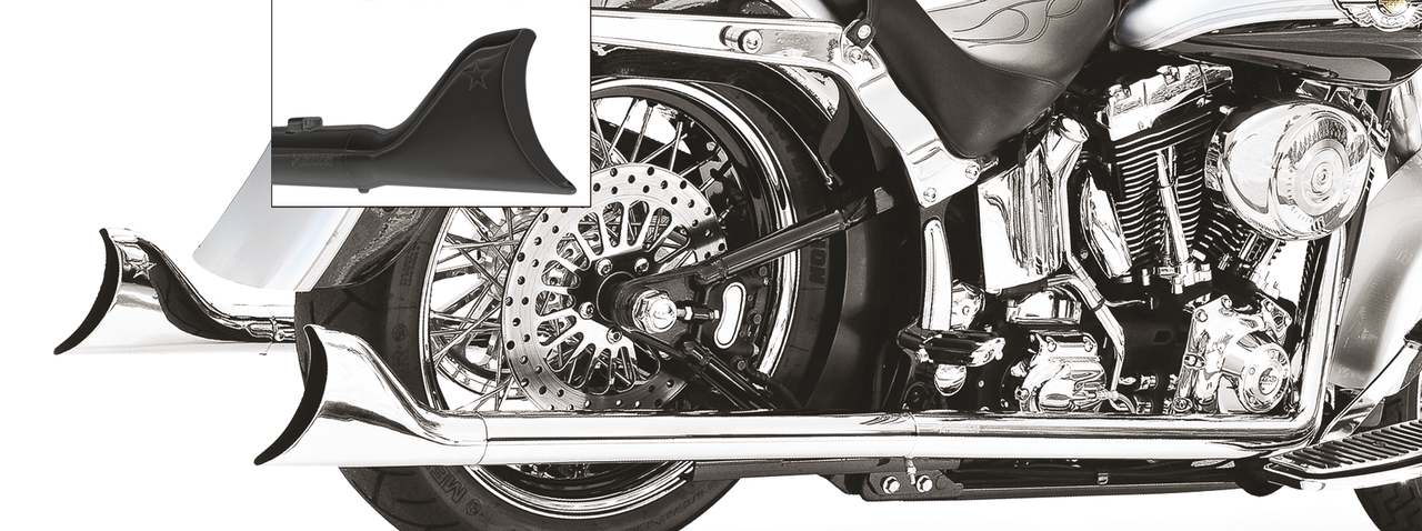 F*St07 17 33's Sharktail Dual Chrome 2-2 Full Exhaust System Freedom Performance Exhaust