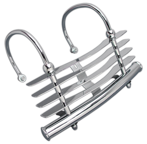 Rear Fender Bumper Grill Chrome Fl36 57 Fender Tip, Trim & Ornament V Twin Mfg Default Title