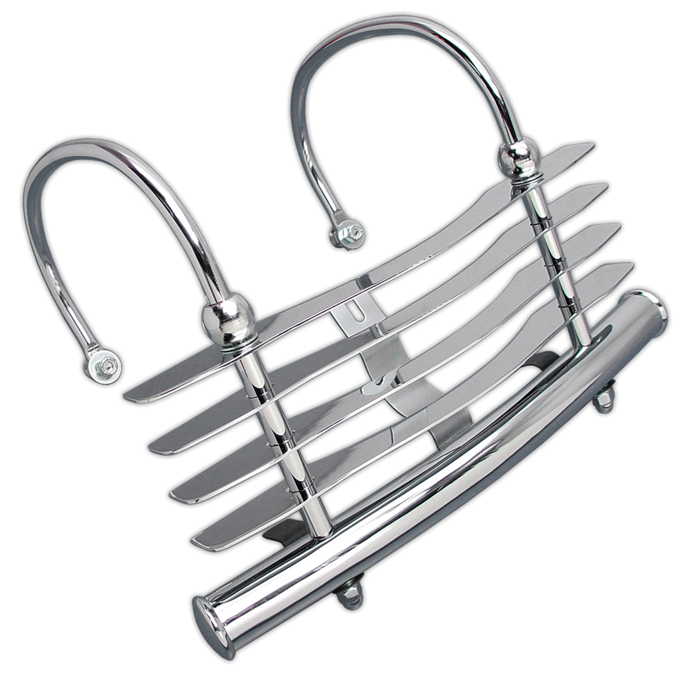 Rear Fender Bumper Grill Chrome Fl36 57 Fender Tip, Trim & Ornament V Twin Mfg Default Title
