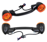 Turn Signal Bar Black/Amber Flh/T99 13 Turn Signal V Twin Mfg Default Title