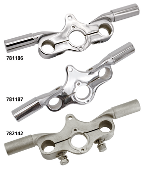 Chr Triple Clamp For Risers Inline Sprng Springer Fork Part V Twin Mfg