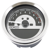 4" Speedo/Tachometer Silver Kmh/Mph Speedometer & Tachometer Combo V-Twin Manufacturing Default Title