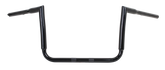 12" Chi Zeled Bat Wing Bar 1.25" Blk Tbw Fat Handlebars for one inch handlebar clamps V Twin Mfg Default Title
