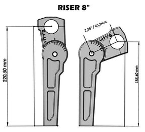 Vity's 8" Speedo Risers Fx18 Up Alu Riser Vity's Design