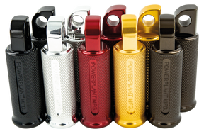 P16 Shorty Pegs, Gold Foot Pegs P16 Powerplant Motorcycle Co.