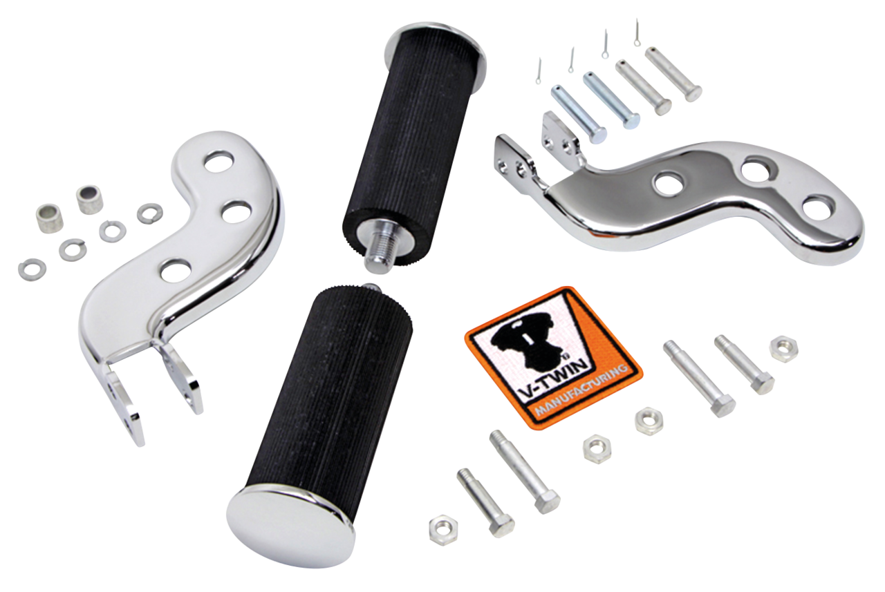 Buddy Seat Footpeg Set Chrome Fl41 64 Foot Peg V Twin Mfg Default Title
