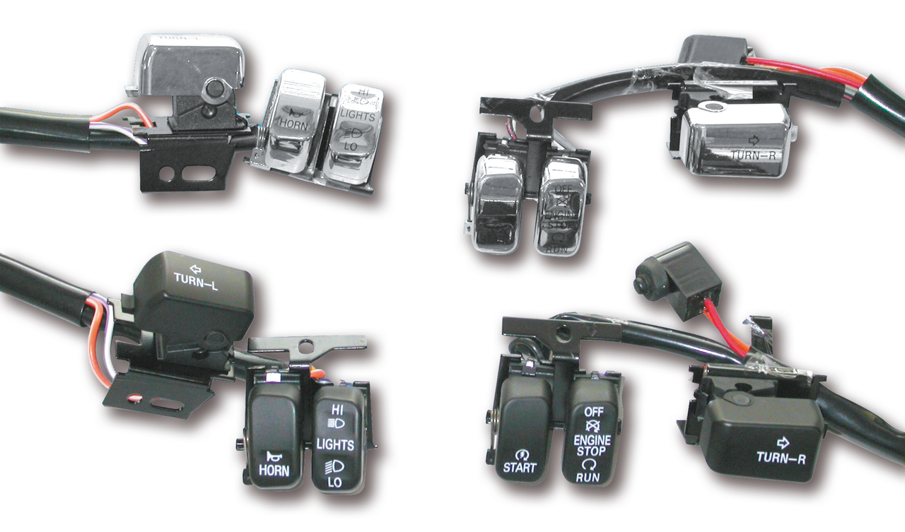 Gzp Chrome Handlebar Switch Kit 96 06 Handlebar Controls Zodiac