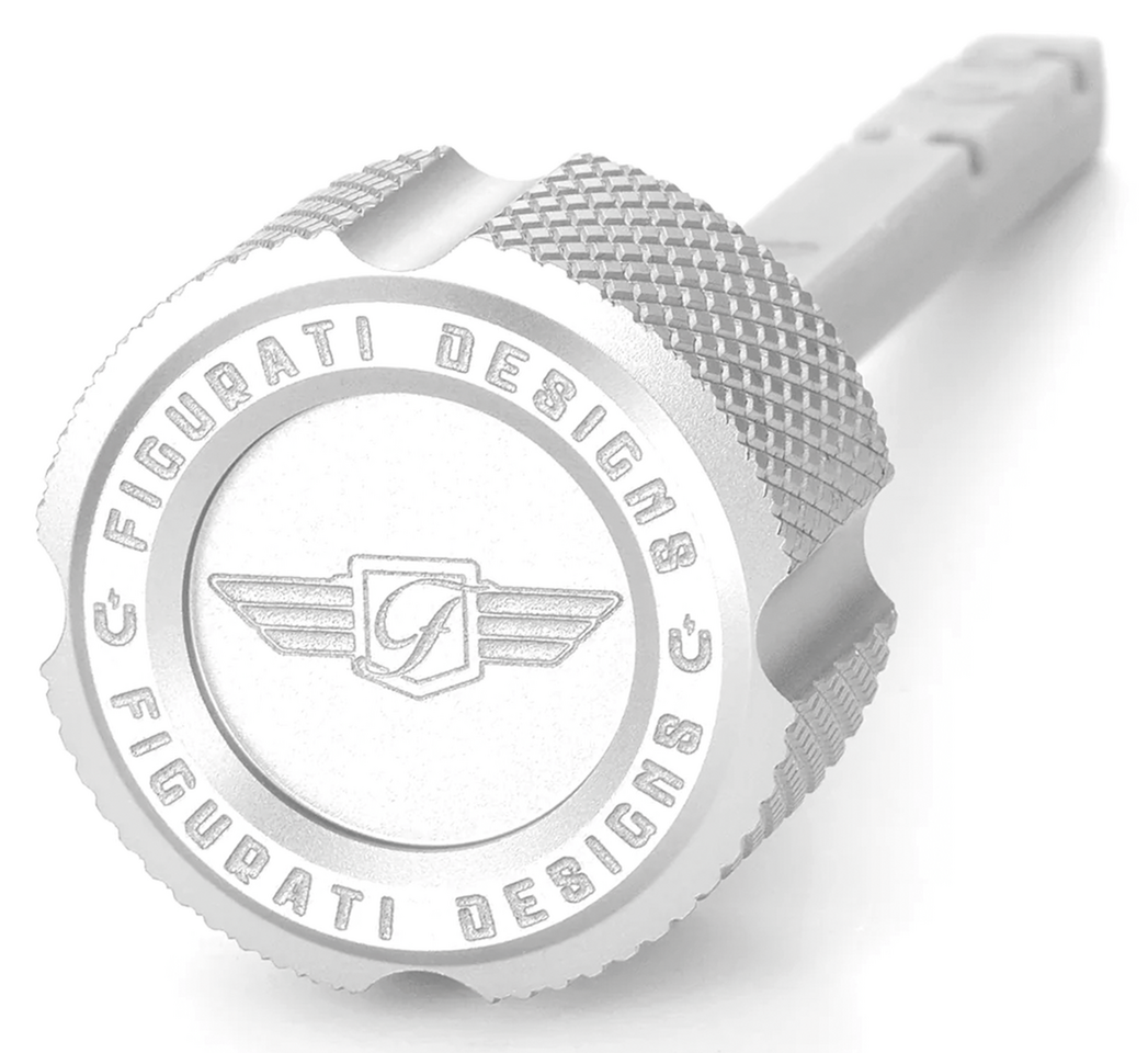 Trans. Dipst. Alu Knurled Silver Me17 Up Transmission Parts 2006 to present 6 Speed Figurati Designs Default Title