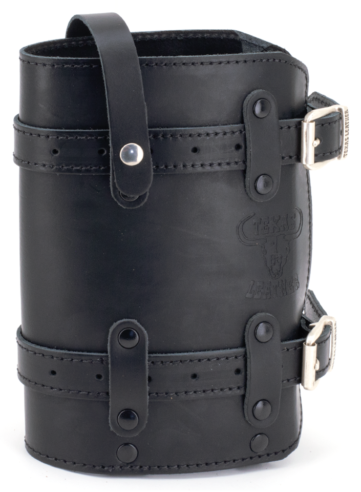 Texas Leather 1.5 L Canister Holder Black Leather Luggage Texas Leather Default Title