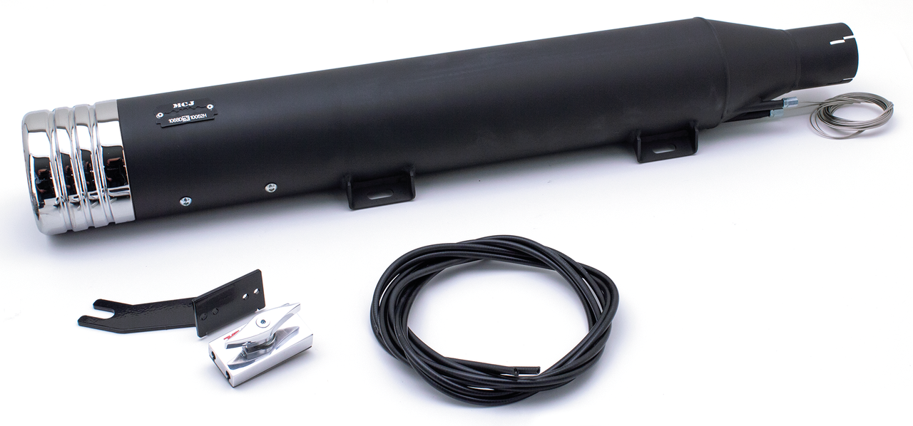 Mcj Slip On Striped Flsb21 24 Blk/Chr Slip-On & Muffler Mcj Default Title