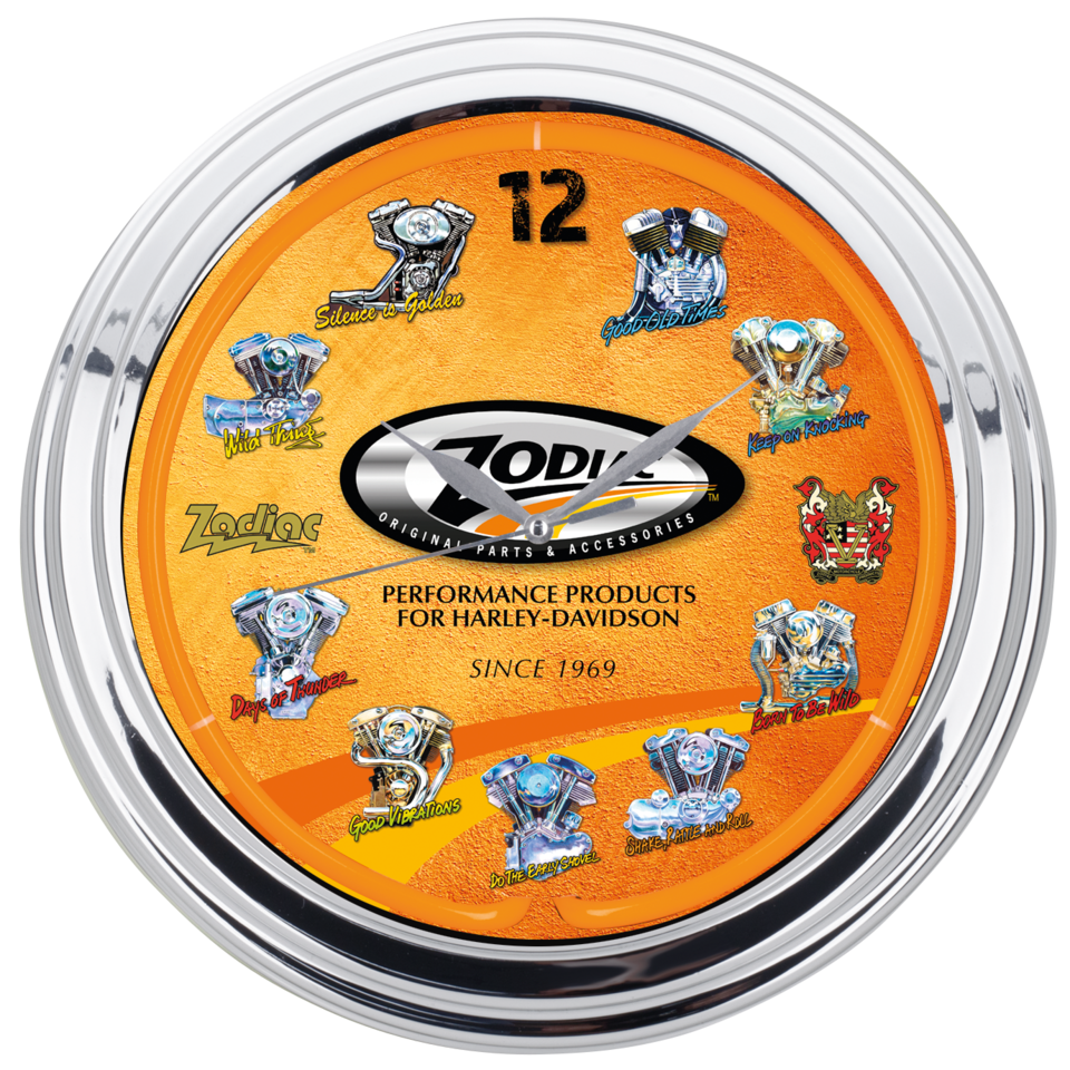 Zodiac "Through The Time" Neon Clock 15" Catalog, Promo, Signs & Flags Zodiac Default Title