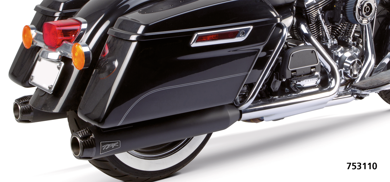 2 Bros Flh/T95 16 Dual Slip Ons Carbon Bl Slip-On & Muffler Two Brothers Racing Default Title