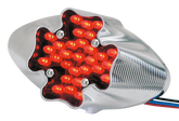Gzp Chrome Stepped Led Taillight Tail & Brake Light Zodiac Default Title