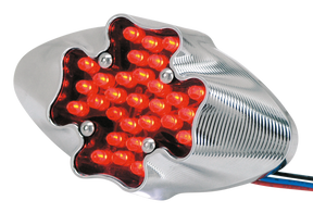 Gzp Chrome Stepped Led Taillight Tail & Brake Light Zodiac Default Title