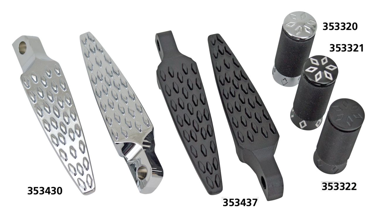 Gzp Argyle 45dgr Footpegs Chrome Foot Peg Zodiac