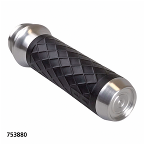 Lthr Moto Grips Natur/Blk Diamond Tbw Grip Brass Balls Cycles Default Title