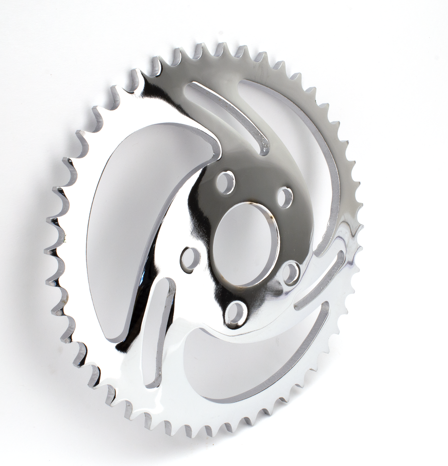 Gzp Chrome Swirled Sprocket 47 T Fxr 82 8 Rear Wheel Sprocket Zodiac Default Title