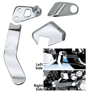 Gzp Chr Passenger Brckt & Cover Set Fxd Foot Peg Mount & Hardware Zodiac