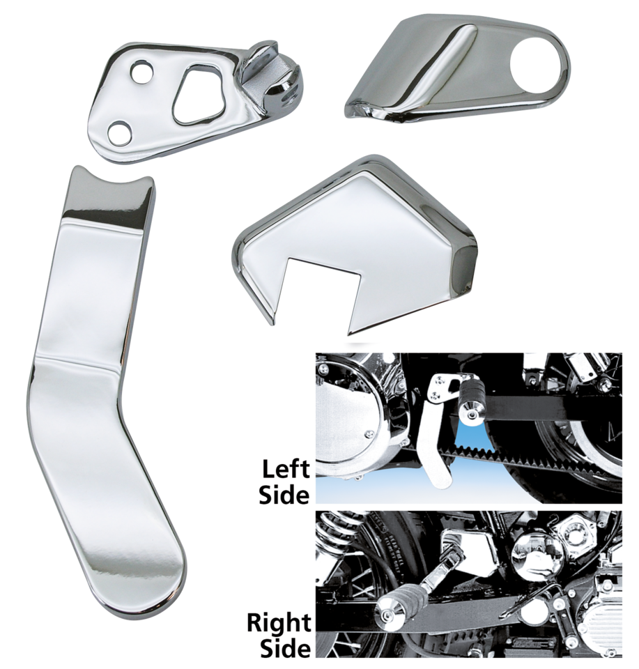 Gzp Chr Passenger Brckt & Cover Set Fxd Foot Peg Mount & Hardware Zodiac