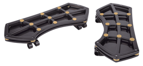 Diamond Fr Flrbrd Blk W/ Gems Brass Rider Floorboard Vity's Design