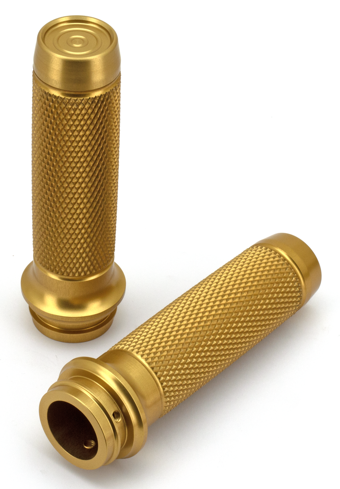 Knurled Moto Grips Gold Tbw Grip Brass Balls Cycles Default Title