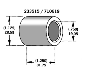 Axle Spacer Chrome Plated #40910 84 A