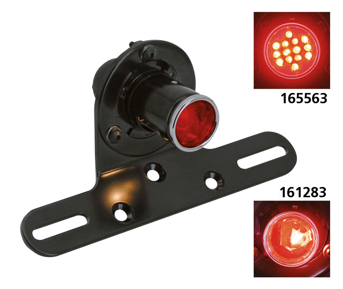 Gzp Black Classic 1" Led Taillight E App Tail & Brake Light Zodiac Default Title