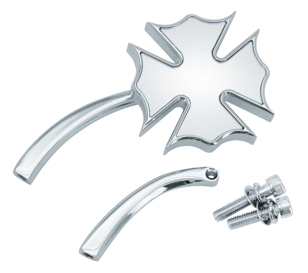 Gzp Chrome Royal Mirror W/Curved Stem Mirror & Component Zodiac
